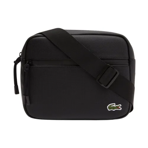Lacoste , Mens Black Sporty Reporter Bag ,Black male, Sizes: ONE SIZE