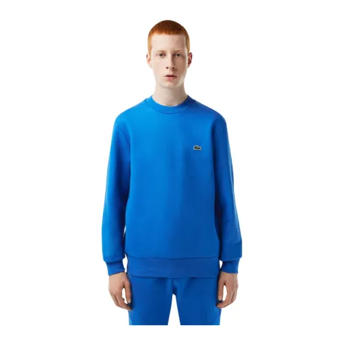 Lacoste , Mens Blue Basic Sweater Warm. Durable. Timeless. ,Blue male, Sizes: