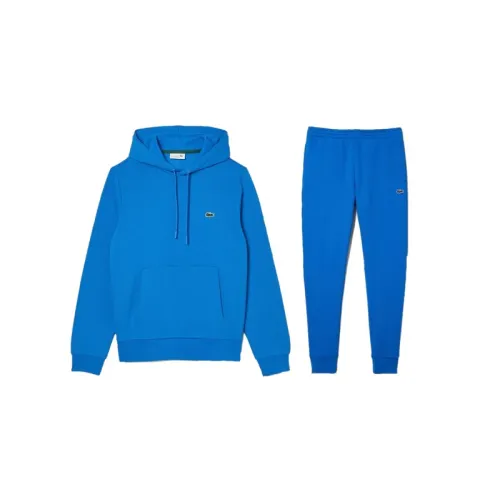 Lacoste , Men`s Blue Hooded Training Suit ,Blue male, Sizes: