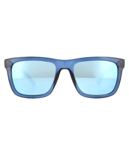 Lacoste Mens Classic Rectangle Blue Mirror Sunglasses