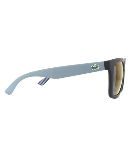 Lacoste Mens Classic Rectangle Matte Navy Blue Sunglasses