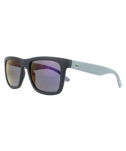 Lacoste Mens Classic Rectangle Matte Navy Blue Sunglasses