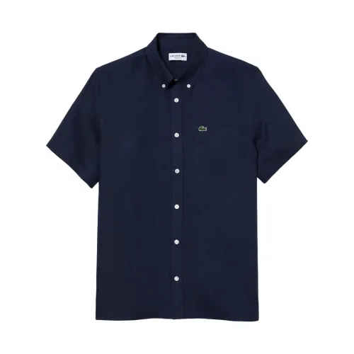 Lacoste , Mens Clothing Shirts Blue Ss24 ,Blue male, Sizes: