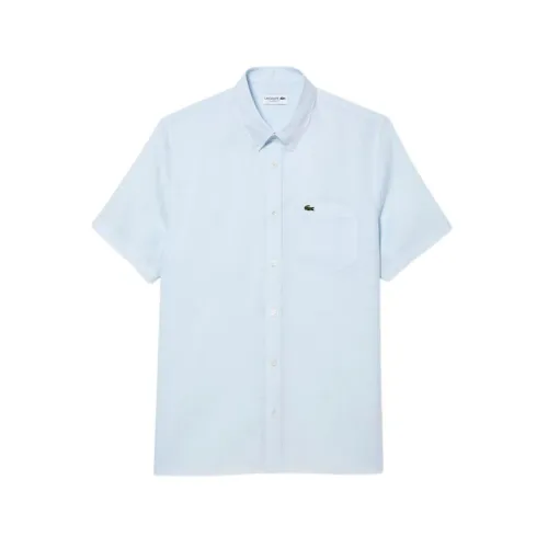 Lacoste , Mens Clothing Shirts Clear Blue Ss24 ,Blue male, Sizes:
