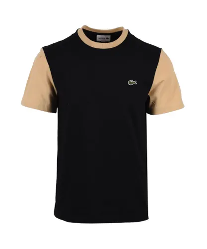 Lacoste Mens Colourblock T-Shirt Black/Croissant