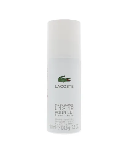 Lacoste Mens Eau De L.12.12 Pour Lui Blanc - Pure Deodorant Spray 150ml - One Size