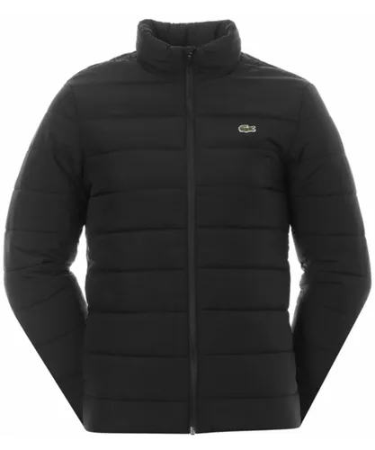 Lacoste Mens Embroidered Padded Jacket - Black