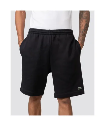 Lacoste Mens fleece shorts - Black Cotton