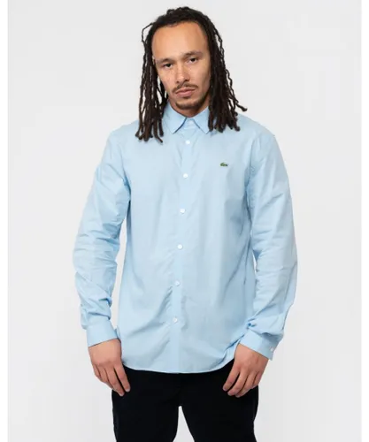 Lacoste Mens Long Sleeve City Shirt - Blue