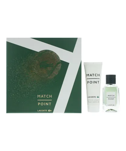 Lacoste Mens Match Point 2 Piece Gift Set: Eau De Toilette 50ml - Shower Gel 75ml - Green - One Size