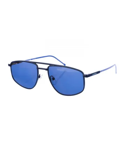 Lacoste Mens Metal sunglasses with aviator shape L254S for men - Blue - One