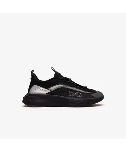 Lacoste Mens Odyssa Lite Trainers in Charcoal - Black Suede