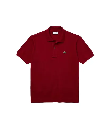 Lacoste Mens polo shirt - Dark Red Cotton