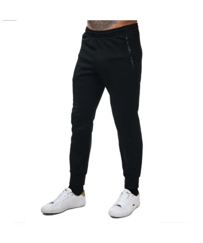 Lacoste Mens Poly Fleece Pants in Black