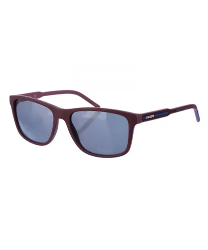 Lacoste Mens Square shaped acetate sunglasses L931S for men - Dark Red - One