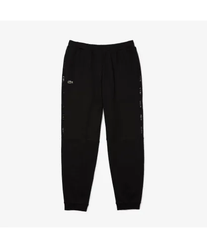 Lacoste Mens Track Pants in Black Polycotton