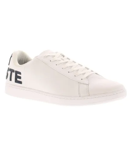 Lacoste Mens Trainers Carnaby Evo Leather Lace Up white black