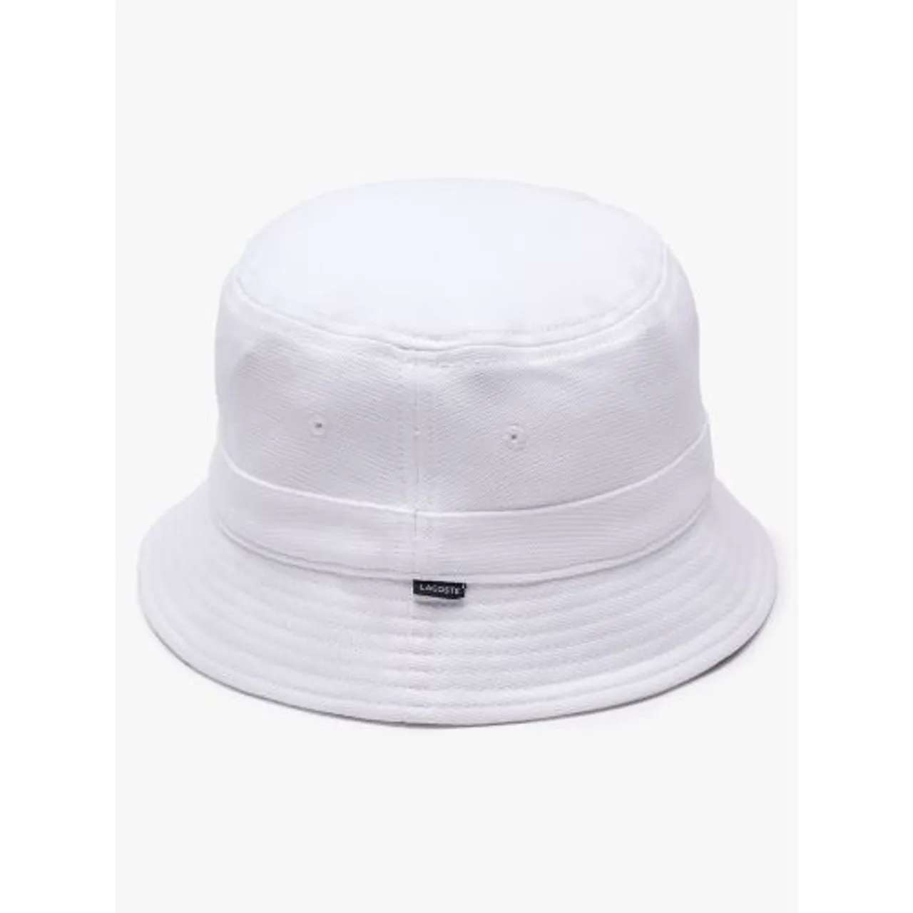 Lacoste Mens White Organic Cotton Bucket Hat