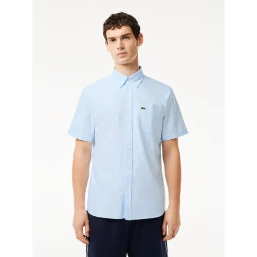 Lacoste Mens White Overview Short Sleeve Oxford Shirt