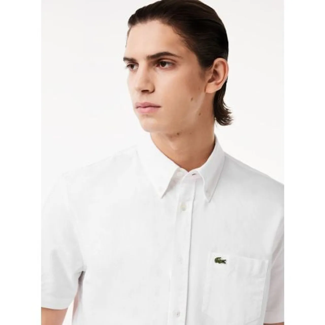 Lacoste Mens White Short Sleeve Oxford Shirt