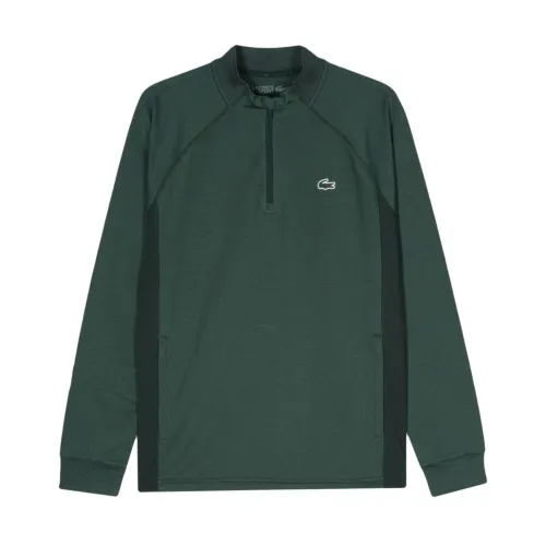 Lacoste , MultiColour Sweaters with Mesh Panelling ,Green male, Sizes: