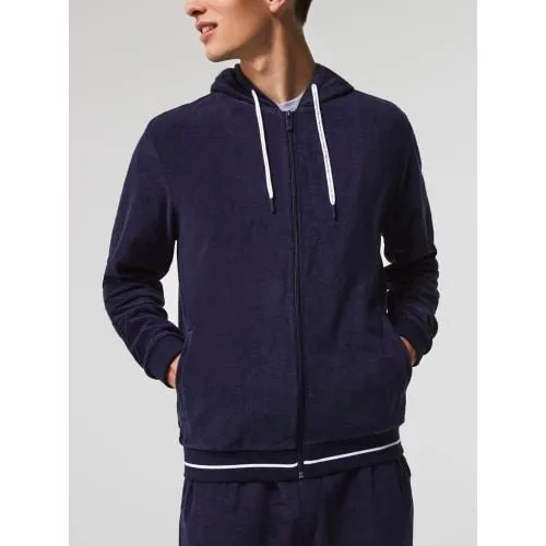 Lacoste Navy Hooded Lounge Top