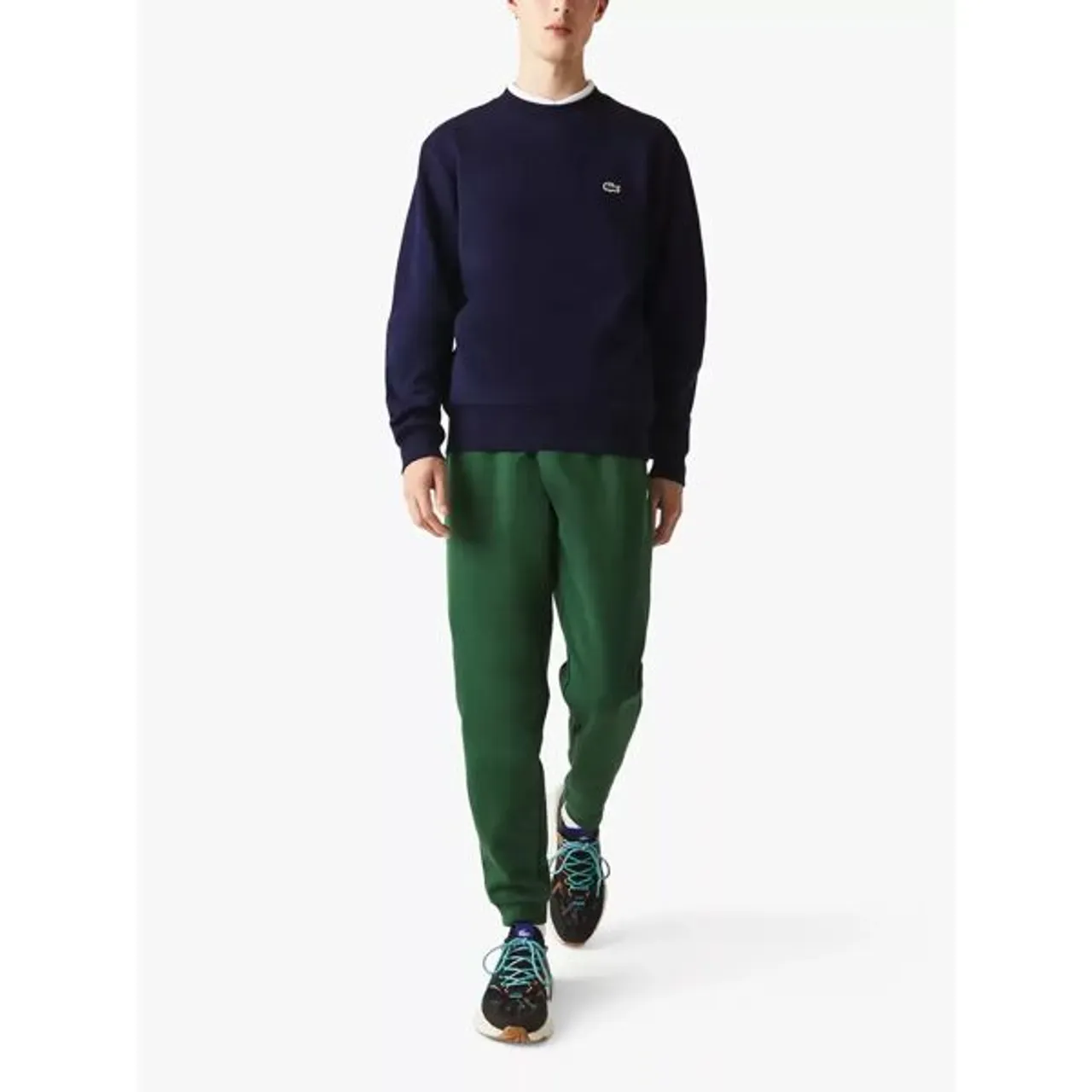 Lacoste Organic Brushed Cotton Sweatshirt - Navy - Male