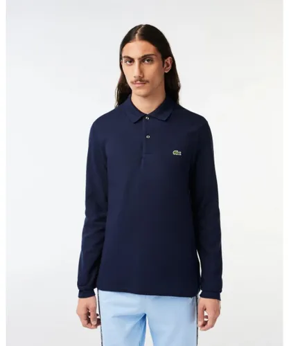 Lacoste Original L.12.12 Mens Long Sleeve Cotton Polo Shirt - Navy