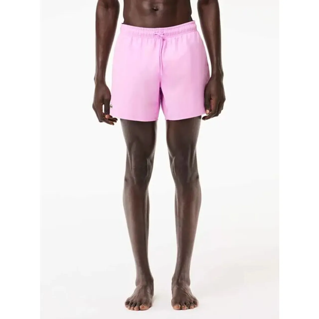Lacoste Plain Logo Swim Shorts - Pink - Male