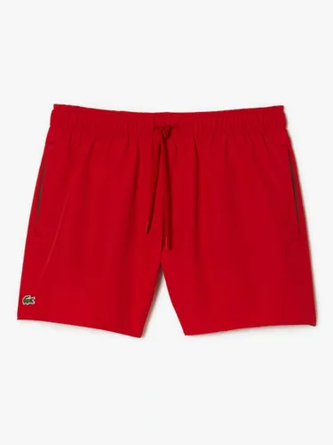 Lacoste Plain Logo Swim Shorts - Red - Male