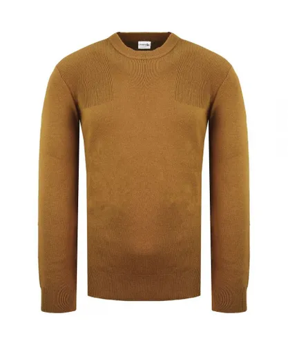 Lacoste Plain Mens Brown Sweater