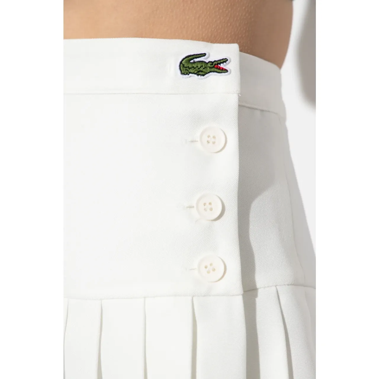 Lacoste , Pleated skirt ,White female, Sizes: