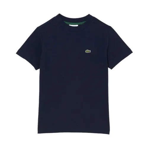Lacoste , Premium Cotton T-Shirt ,Blue male, Sizes: