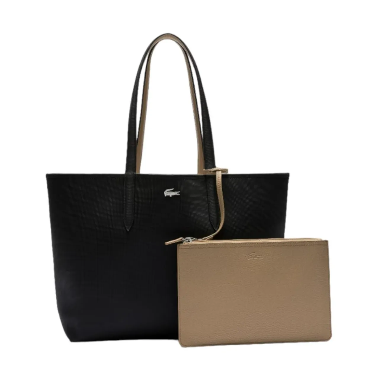Lacoste , Reersible Shopping Bag - Stylish and Functional ,Black female, Sizes: ONE SIZE