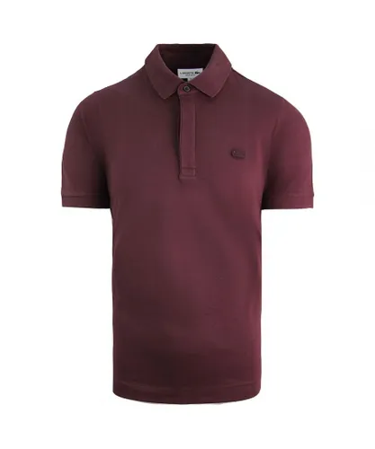 Lacoste Regular Fit Mens Burgundy Polo Shirt Cotton
