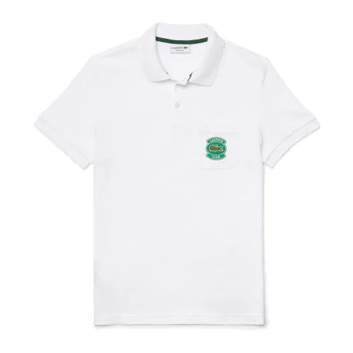 Lacoste , Regular Fit Pique Pocket Polo ,White male, Sizes: