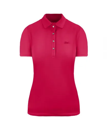 Lacoste Relaxed Fit Womens Pink Polo Shirt Cotton