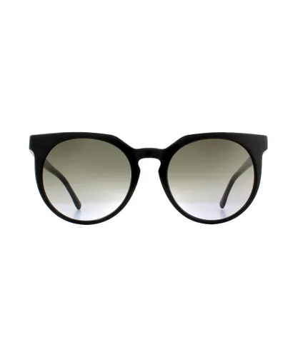 Lacoste Round Womens Black Grey Gradient Sunglasses - One