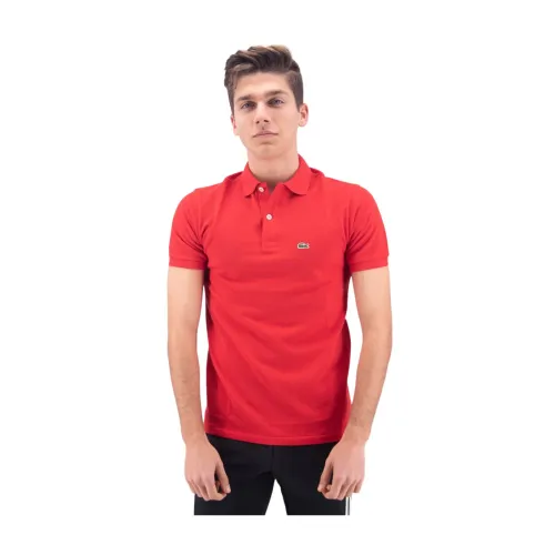 Lacoste , Short Sleeve Piqué Polo for Boys ,Red male, Sizes: