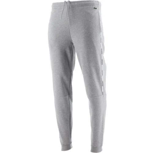 Lacoste Silver Chine Grey Branded Bands Skinny Fleece Jogging Pant