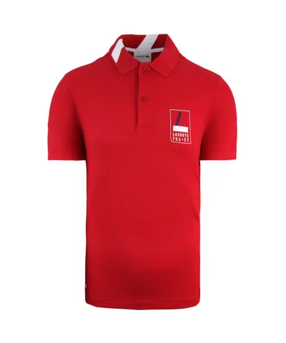 Lacoste Slim Fit Mens Red Polo Shirt Cotton