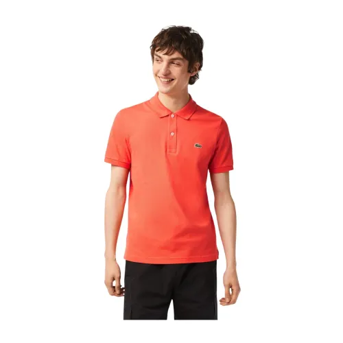Lacoste , Slim Fit Short Sleeve Polo ,Red male, Sizes: