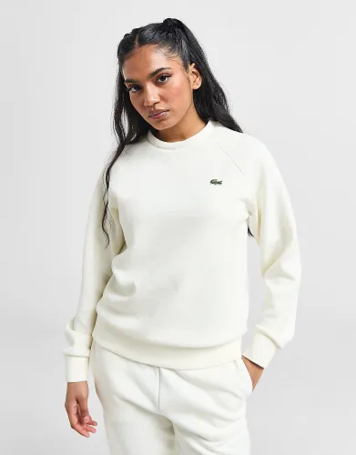 Lacoste Small Logo Crew Sweatshirt - White - Womens
