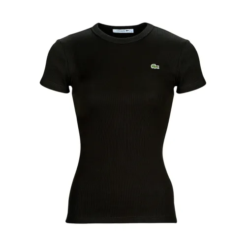 Lacoste , Tf5538 Short Sleeve T-Shirt ,Black female, Sizes: