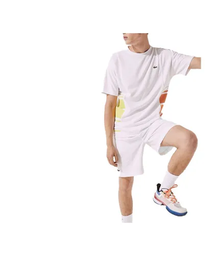 Lacoste TH0857 Mens Pique Short Sleeve White T-shirt