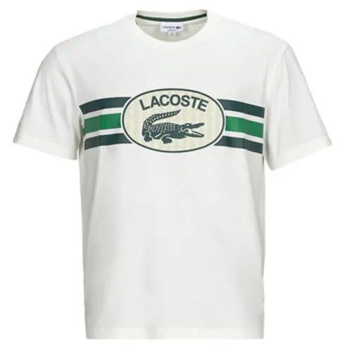 Lacoste  TH1415-70V  men's T shirt in White