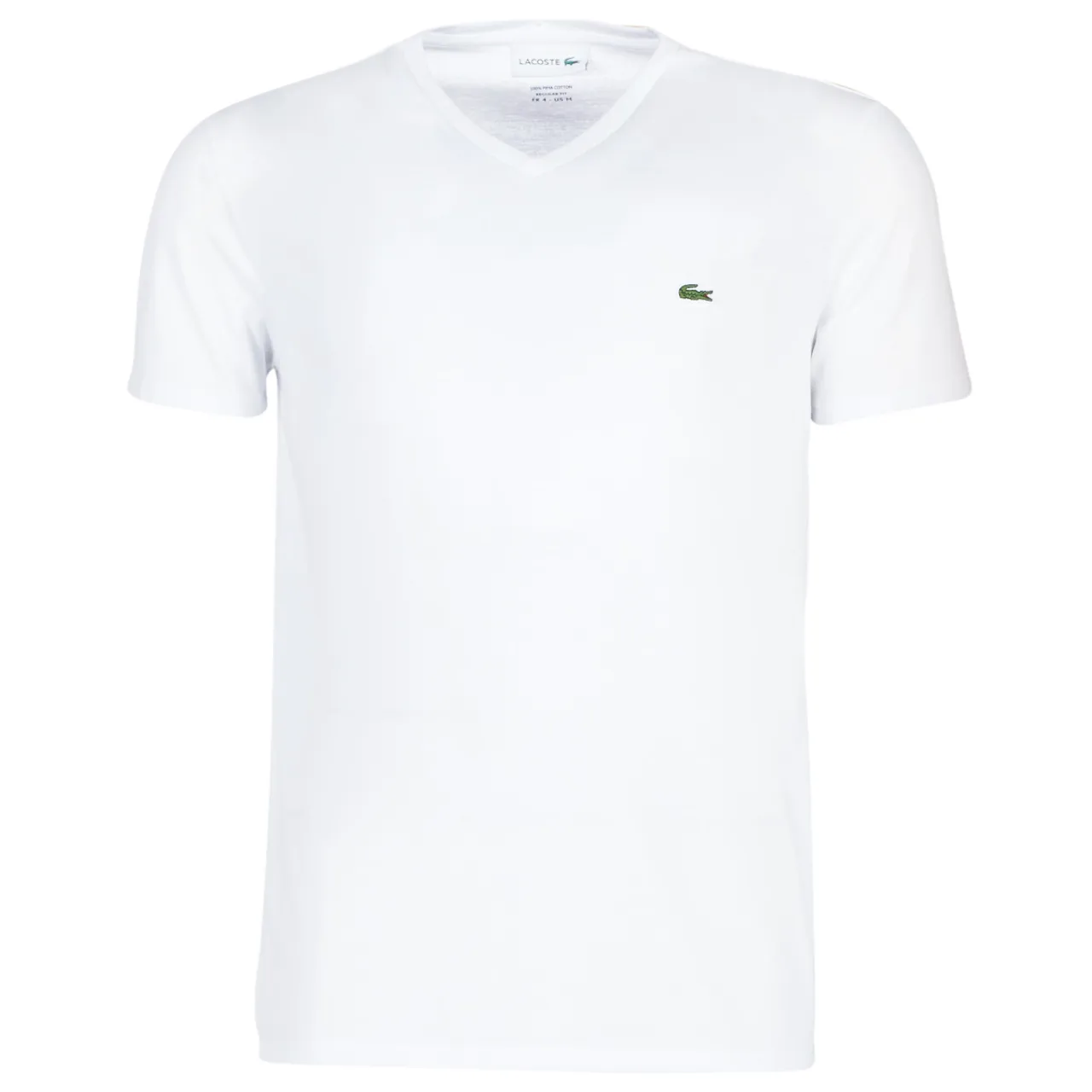 Lacoste  TH6710  men's T shirt in White