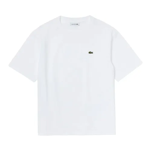 Lacoste , Urban Boy Fit Crewneck T-Shirt ,White female, Sizes: