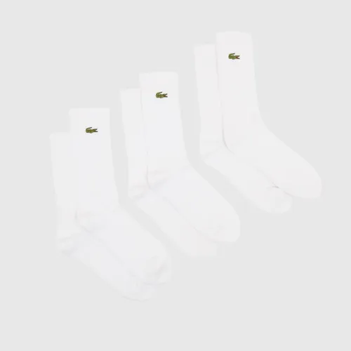 Lacoste White Core Crew Socks 3 Pack