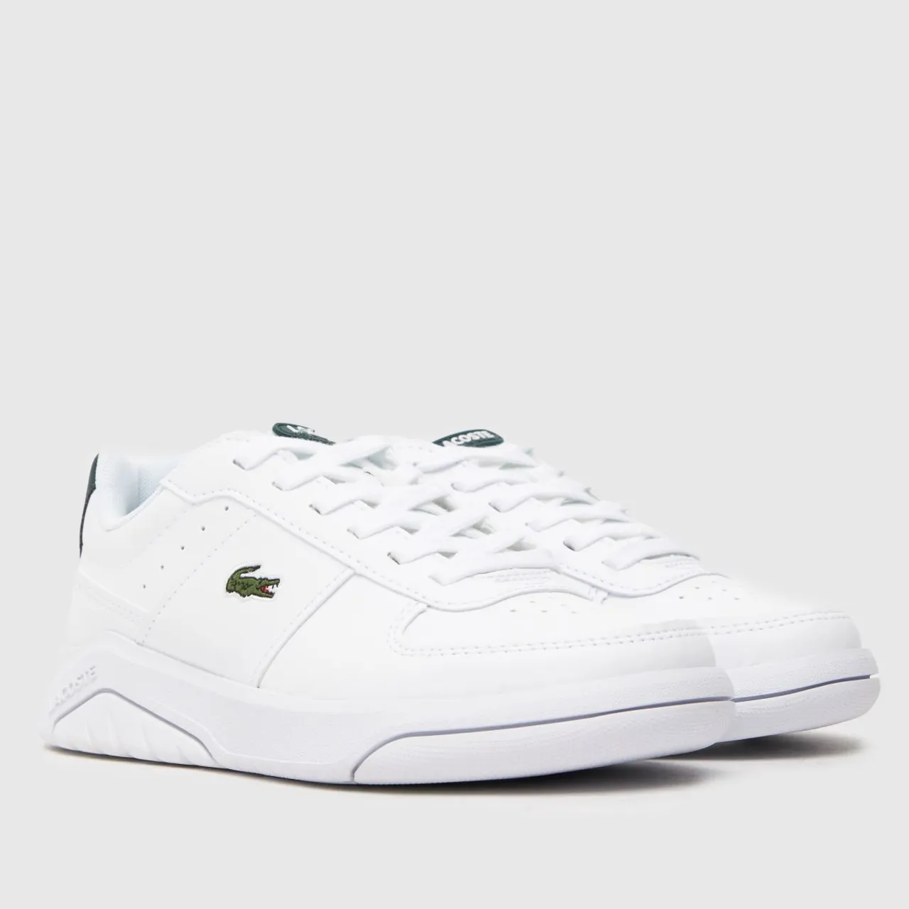 Lacoste White Game Advance Boys Youth Trainers
